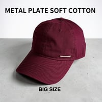 METAL PLATE SOFT COTTON CAP WINE NA-204