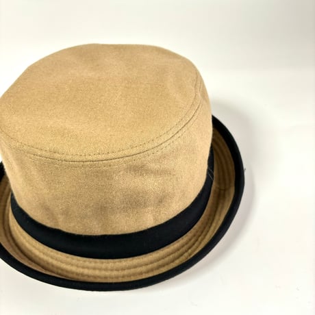 Pork-pie Hat WOOL beige k-146