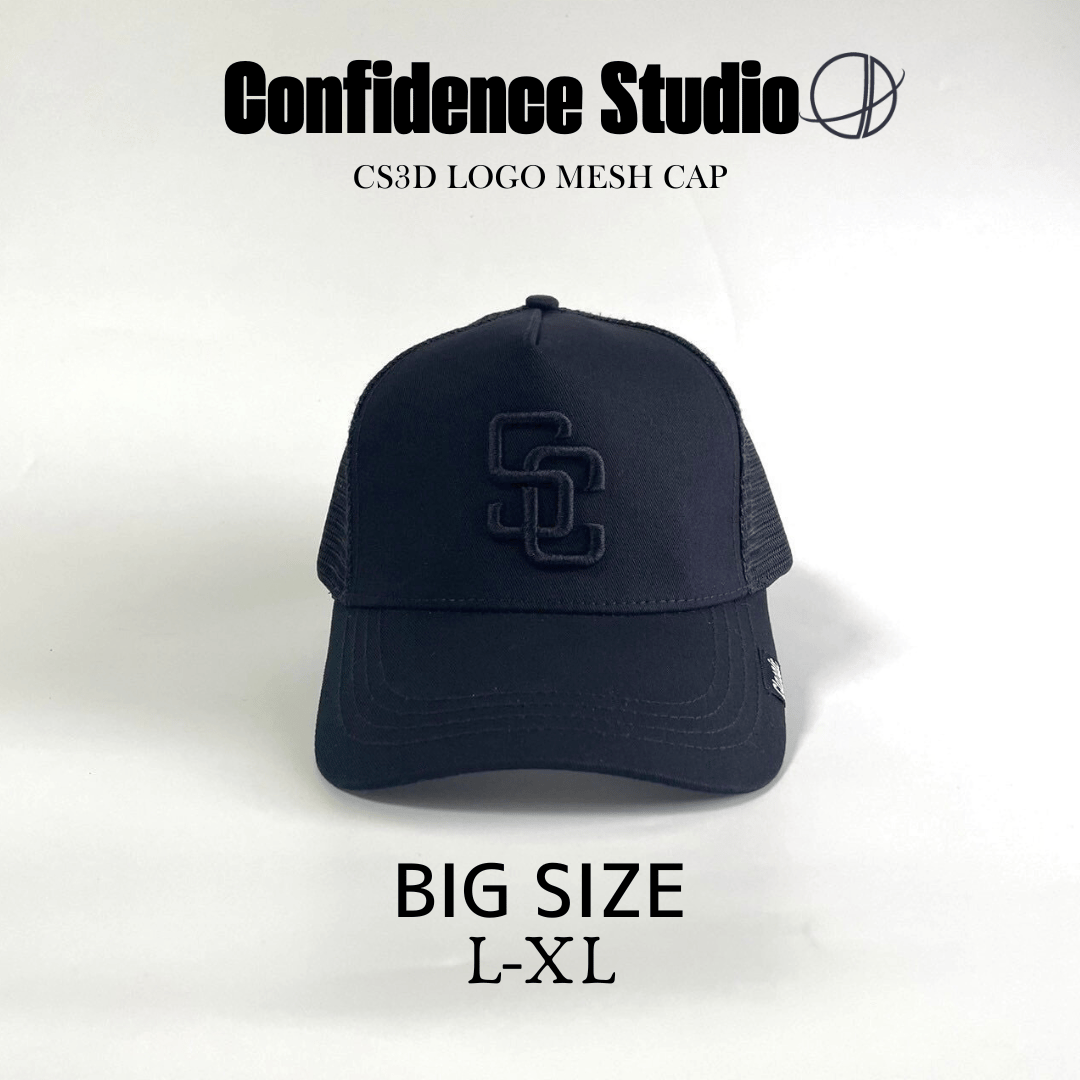 CS3D LOGO DEEP MESH CAP BLACK/BLACK CON-53 | c
