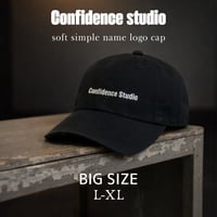 confidence studio soft simple name logo cap black CON-13