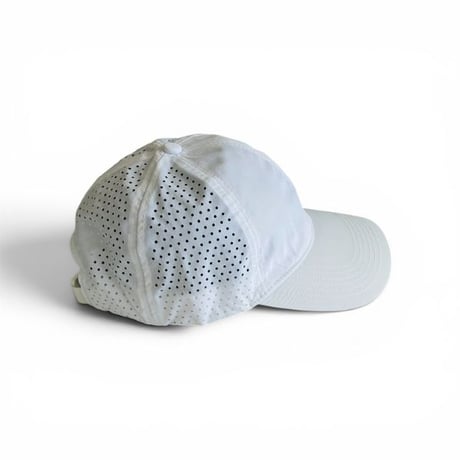 Perforated Nylon Long Visor Cap　White NA-186