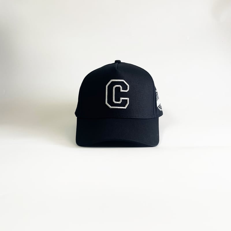 THREE-DIMENSIONAL C EMBROIDERY CAP BLACK/WHITE