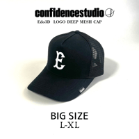 Edo3D LOGO DEEP MESH CAP  BLACK/WHITE CON-95