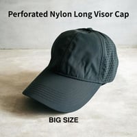 Perforated Nylon Long Visor Cap　Gray khaki  NA-185