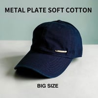 METAL PLATE SOFT COTTON CAP NAVY NA-202