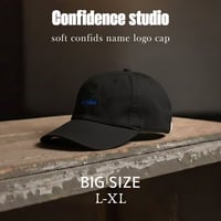 confidence studio soft confids name logo cap black×navy CON-128