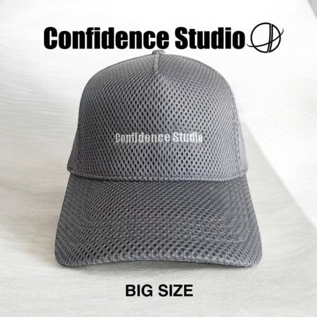CONFIDENCE STUDIO SIMPLE NEW LOGO DEEP CAP  ALL MESH CHARCOAL CON-06