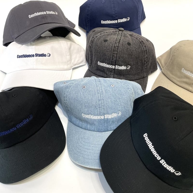 confidence studio soft simple name logo cap nav