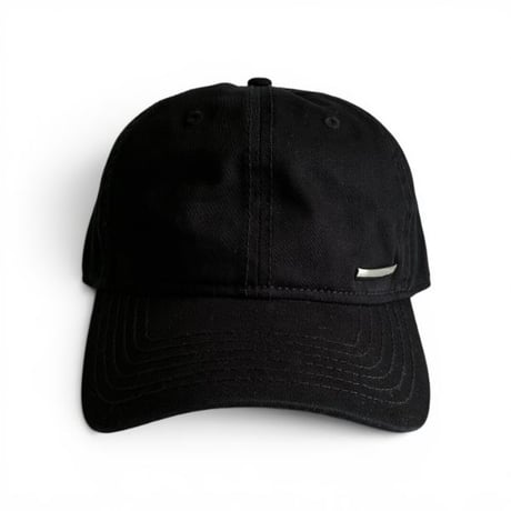METAL PLATE SOFT COTTON CAP BLACK NA-200