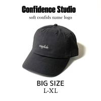 confidence studio soft confids name logo cap gray CON-125