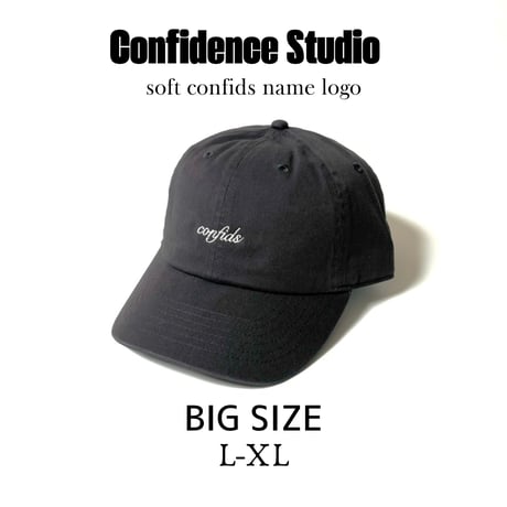 confidence studio soft confids name logo cap gray CON-125