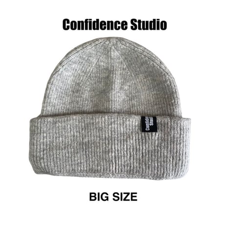 confidence studio BIG SIZE KNIT CAP Gray CON-11