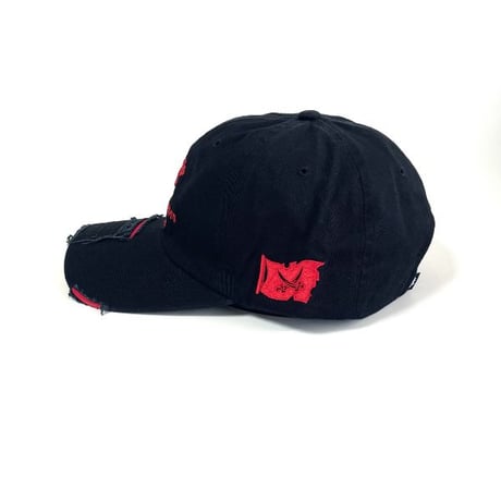 EAST SIDE PIRATE Distressed Cap BLACK K-228