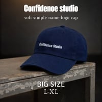 confidence studio soft simple name logo cap navy CON-17