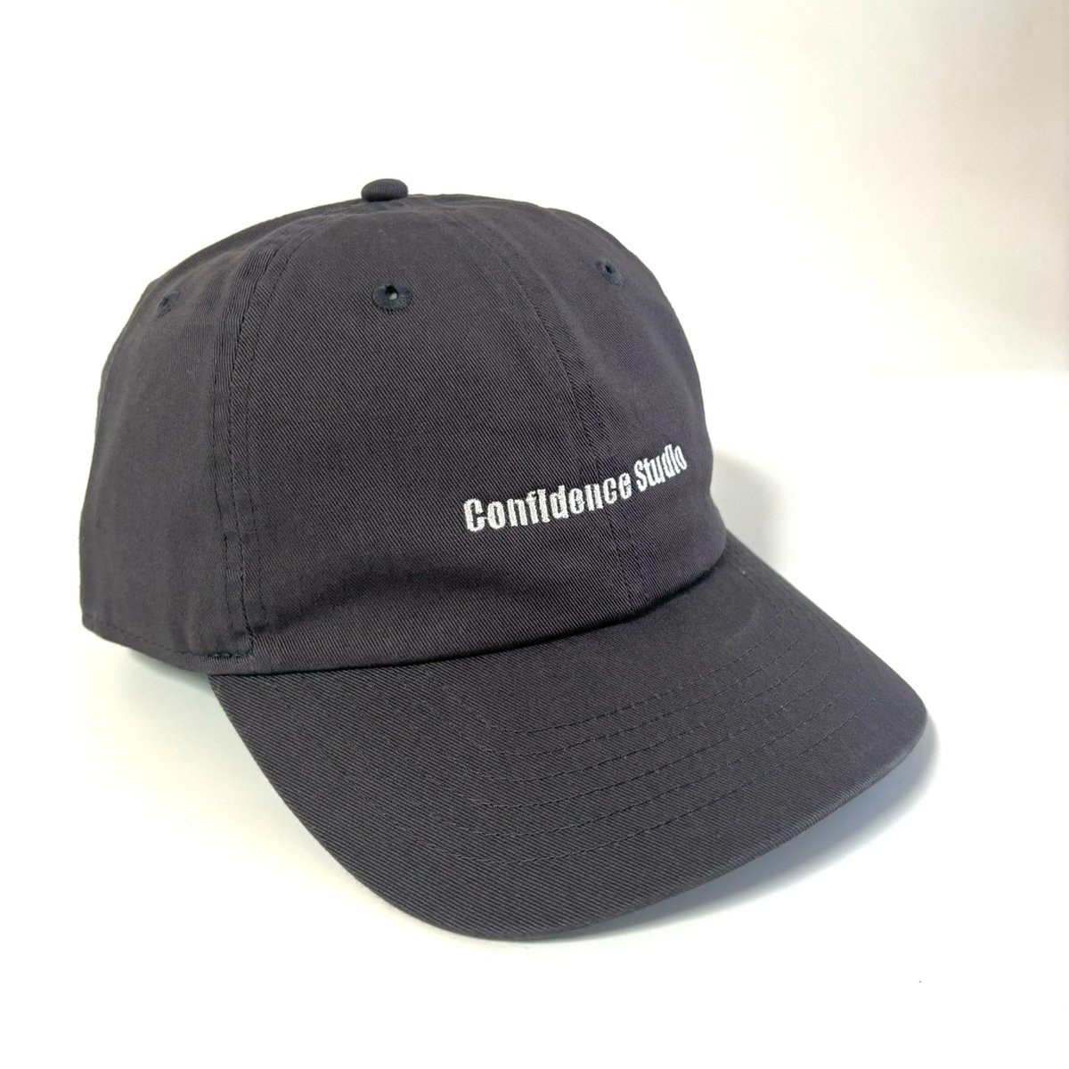 confidence studio soft simple name logo cap gra