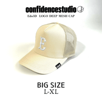 Edo3D LOGO DEEP MESH CAP  IVORY/WHITE CON-96