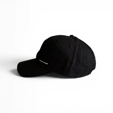 METAL PLATE SOFT COTTON CAP BLACK NA-200