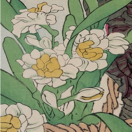 楳嶺 「楳嶺花鳥画譜　甘藍　鵲」