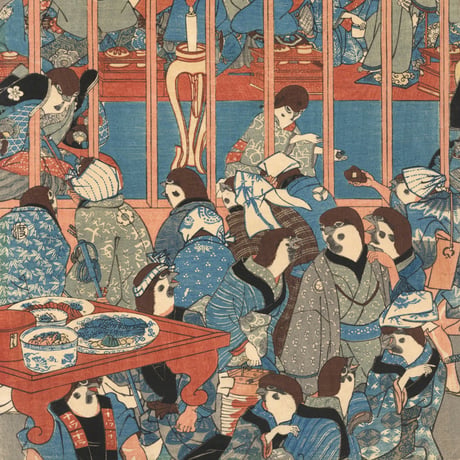 国芳 「里すずめねぐらの仮宿」
