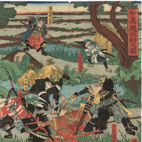 芳虎 「八犬伝高輪仇討之図」