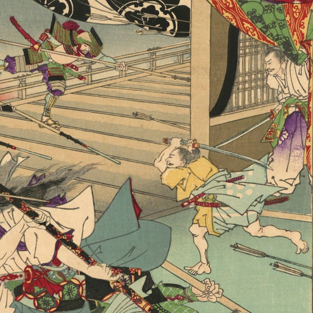 浮世絵、東錦畫昼夜競(秀忠公）、橋本周延画 周延「東錦昼夜競 鸕鷀草葺不合尊」 | 古美術もりみや