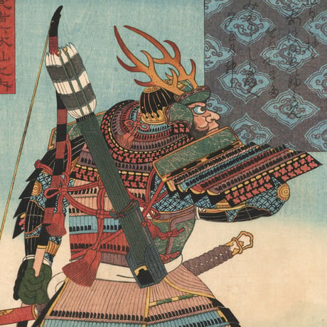 芳虎 「武者六歌仙之内　鎌倉諸士別当所　梶原平三兵衛尉景時」