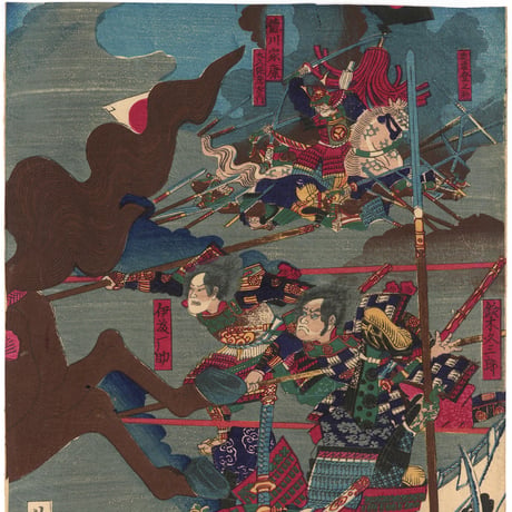 芳虎 「小牧山出陣羽柴秀吉敗走之図」