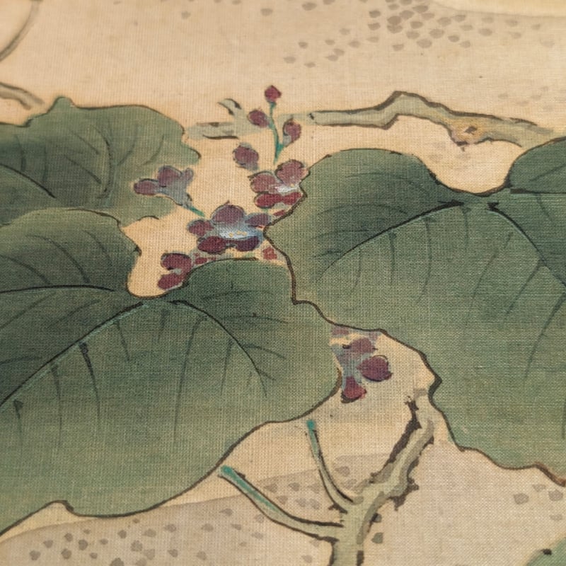 【波千鳥図】森高雅 2578 祝時正月　掛け軸　肉筆 森高雅 「朱雀玄武図」 | 古美術もりみや