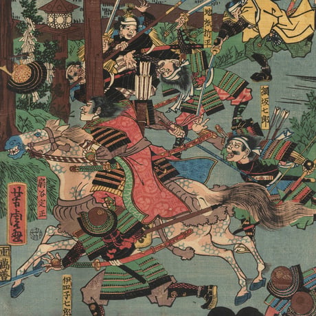 芳虎 「八犬伝高輪仇討之図」