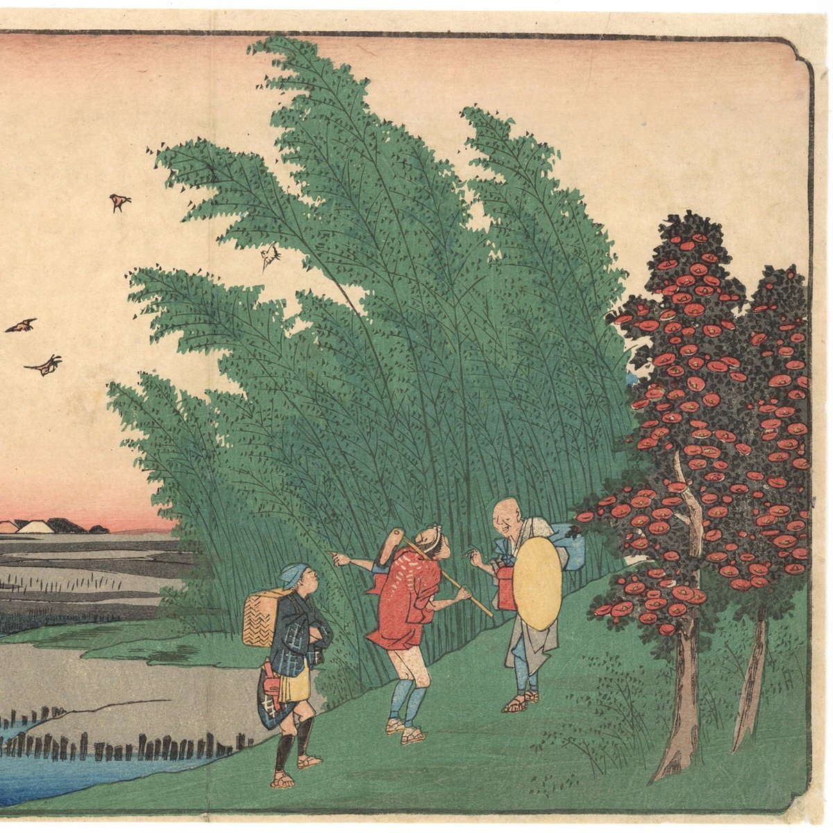 【美品】船頭町　高瀬舟　丸重本店　田中道男　切り絵　絵画 美品】船頭町高瀬舟丸重本店田中道男切り絵絵画