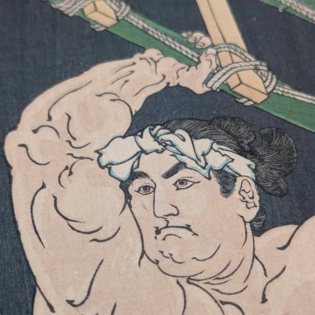 芳年 「新撰東錦絵　神明相撲闘争之図」