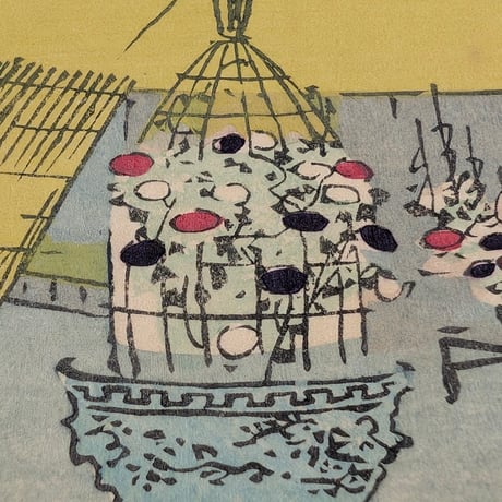 広重二代(立祥) 「東京名所三十六花撰　東都入谷朝顔」