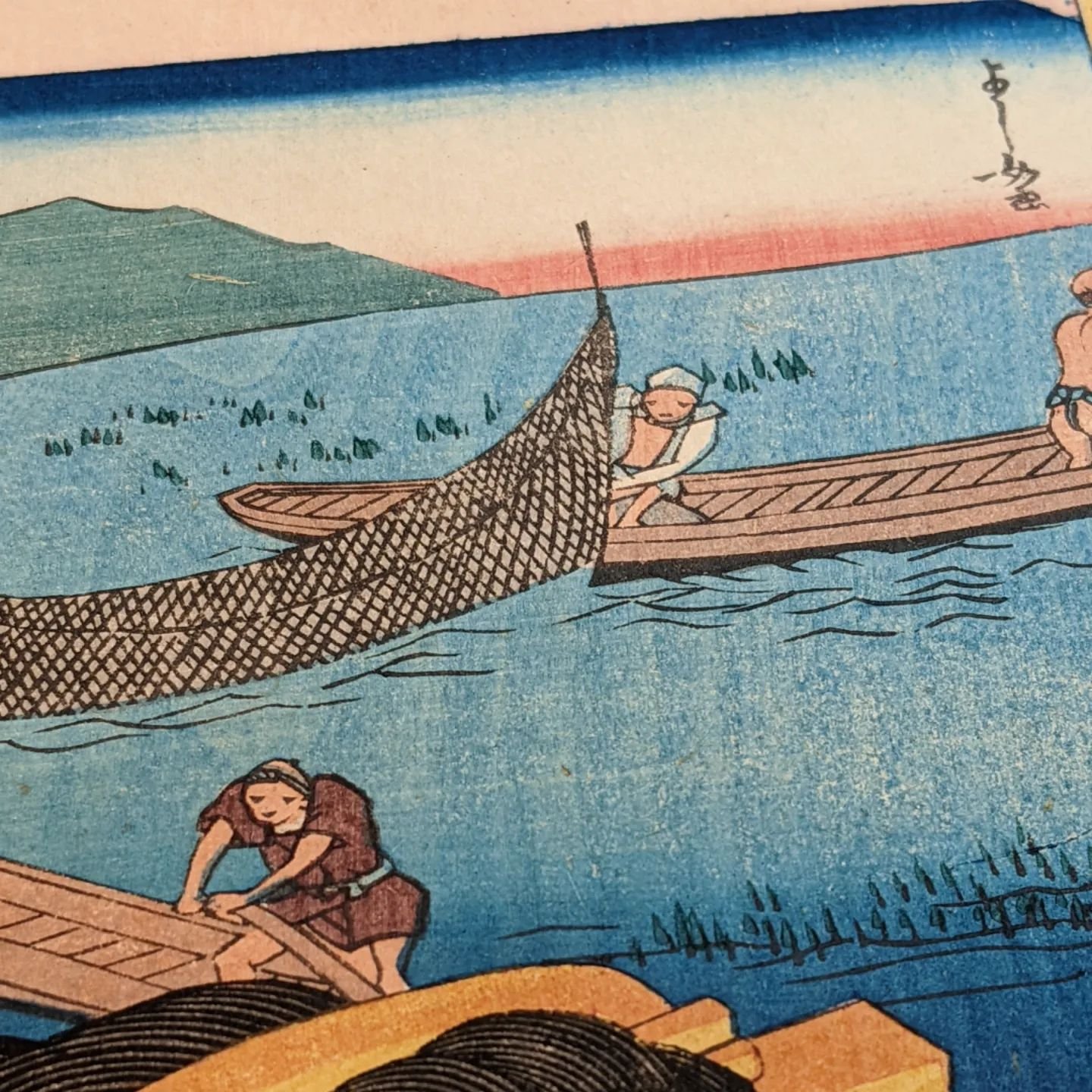 歌川 国芳 「山海愛度図会 おおつめたい 信州諏訪湖 八目鰻」 original