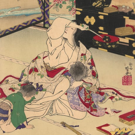 吟光 「古今名婦鏡　細川忠興妻」(細川ガラシャ)