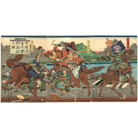 芳形 「早枝犬喜代勇戦高名之図」 -前田利家-