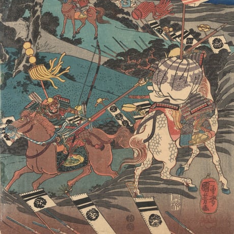 国芳 「勇士高名之図」  -賤ヶ岳の戦い-
