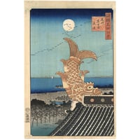 浮世絵　月岡芳年　月百姿　雨後の山月　時致 月岡芳年による浮世絵「「月百姿」 「雨後の山月 時致」」