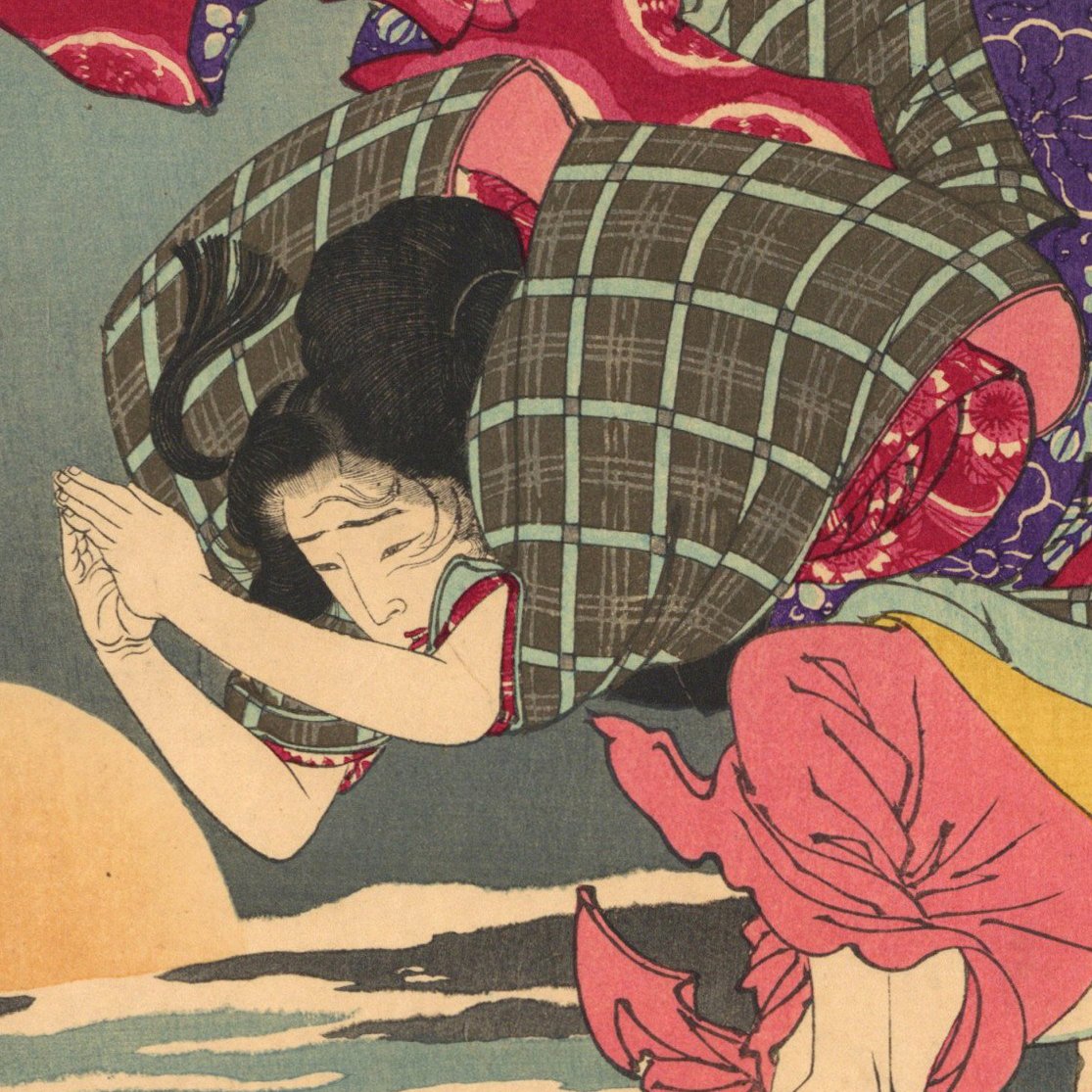 月岡芳年 月百姿 朝野川晴雪月 孝女ちか子 fit=scale-down,w=1200
