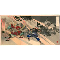 年英 「今川義元桶狭間大合戦之図」