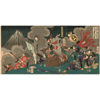 芳年 「川中島三討死　山本道鬼討死之図」-山本勘助-