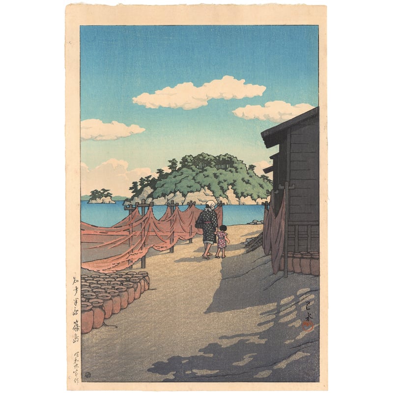 樋口富麻呂【光悦寺の秋】水彩　絹本 掛軸 樋口富麻呂【光悦寺の秋】水彩 絹本 掛軸 Tomimaro Higuchi