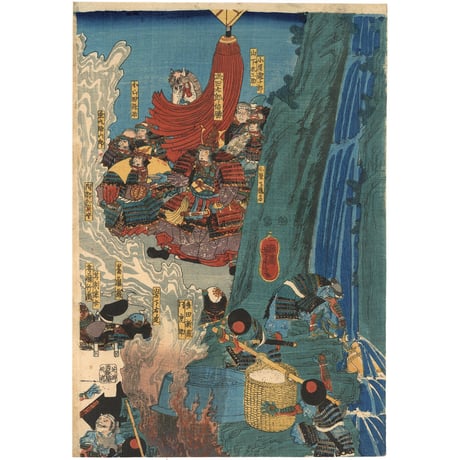 芳虎 「武田勝頼天目山陣取」