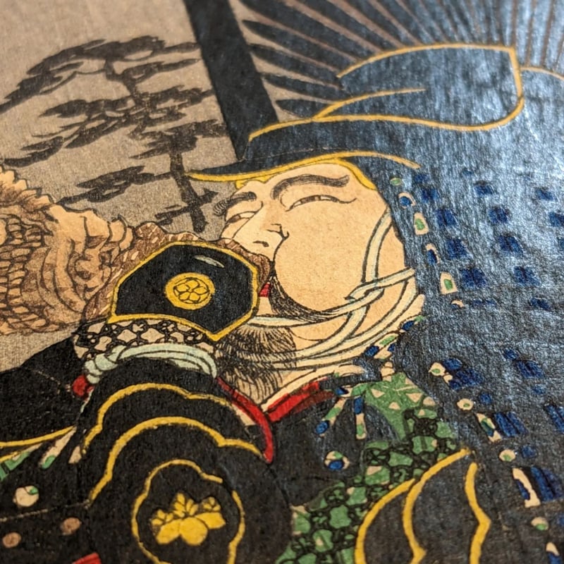 女流俳人 長谷川かな女 洋画家伊藤慶之助画 肉筆掛軸 表具傷みあり 花梨 芳年 「月百姿 志津ヶ嶽月」 -賤ヶ岳の戦い- | 古美術もりみや