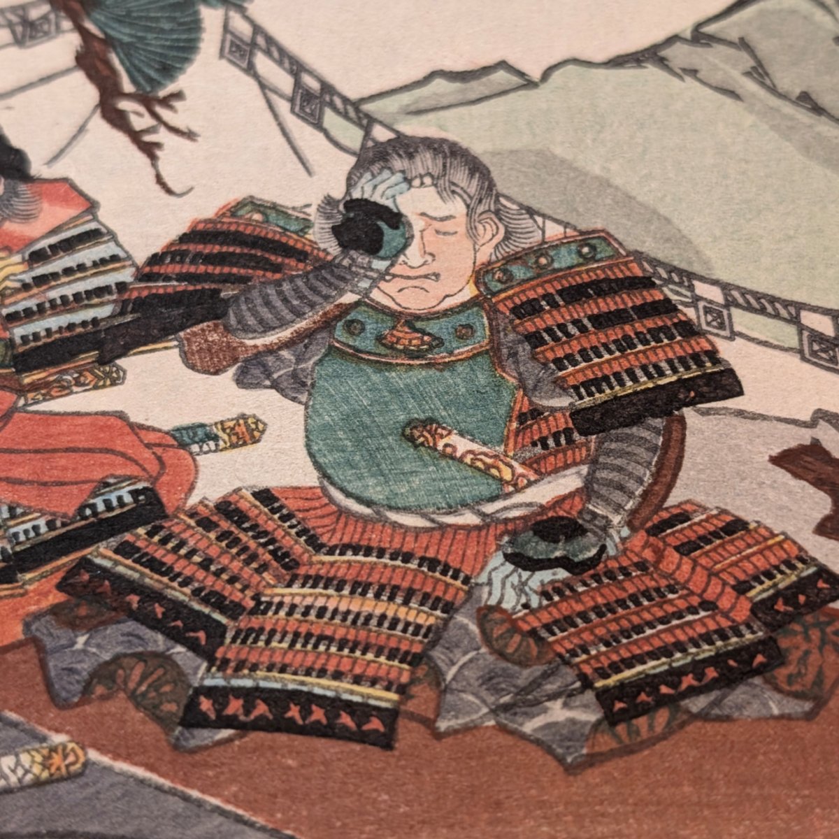 国芳 「勇魁三十六合戦 三十三 楠正成 楠正行」(桜井の別れ) | 古美術