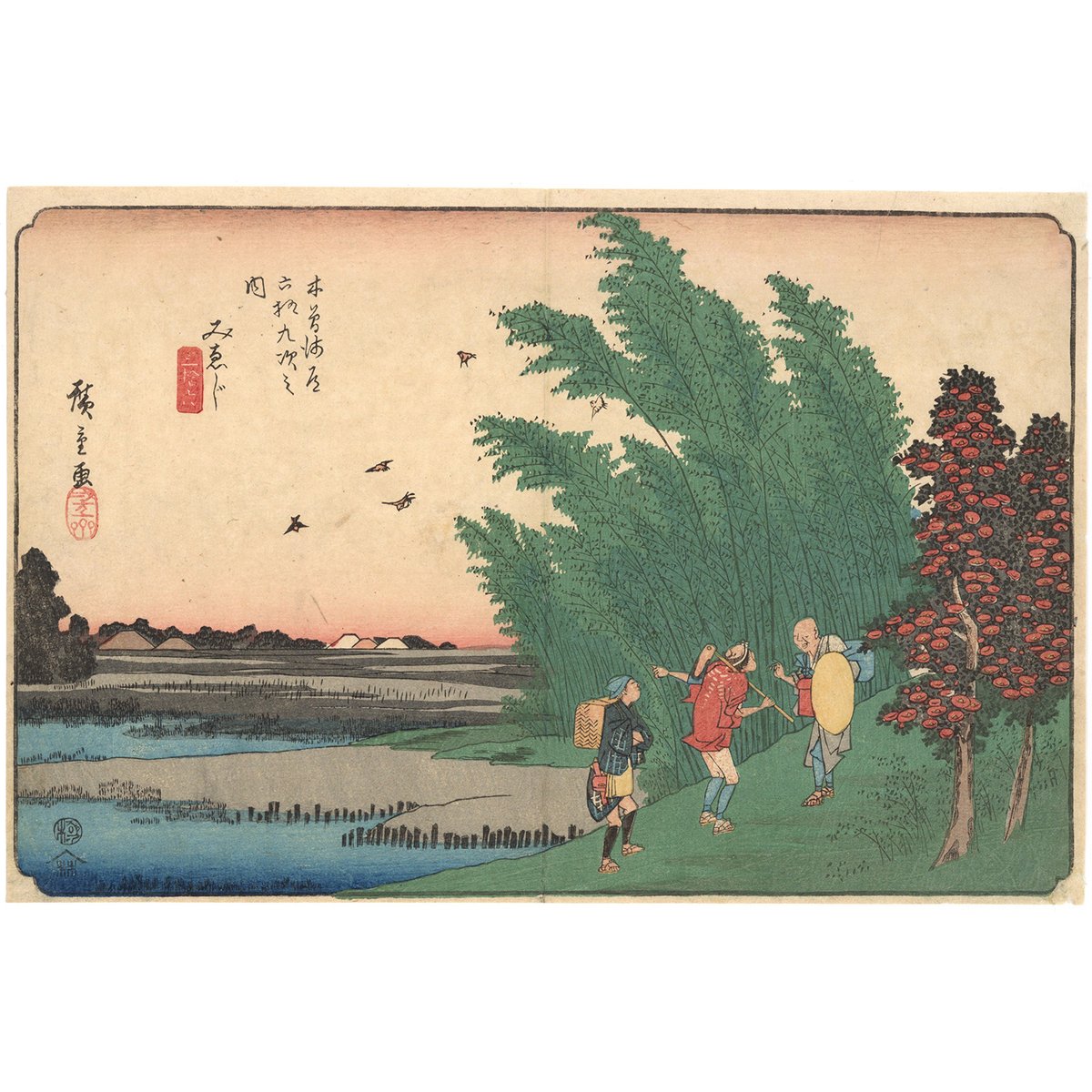掛軸-1418　尾崎利太郎　住吉おどり図　共箱 掛軸-1418 尾崎利太郎 住吉おどり図 共箱 - メルカリ