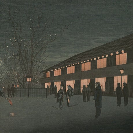 安治 「新吉原夜桜景」