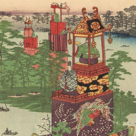 広重二代 「諸国名所百景　尾張津島祭礼」