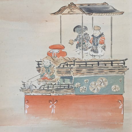 今泉梅渓 「名古屋祭花車之図」