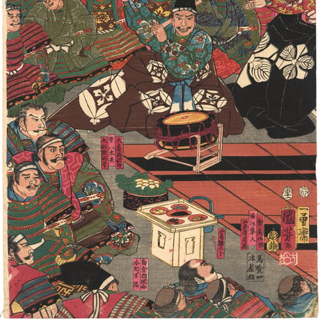 国芳 「川中島大合戦謙信西条山ニ於テ猿楽興行之図」