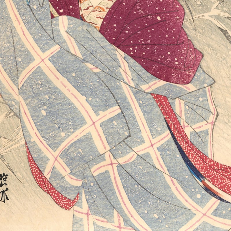 伊東深水版画、雪の夜、伊東深水画 伊東深水｢雪の夜｣ | 山田書店美術部オンラインストア